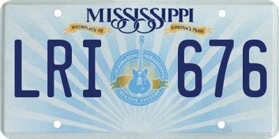 MS license plate LRI676