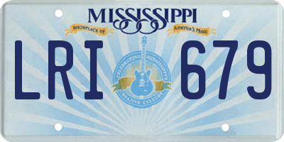 MS license plate LRI679