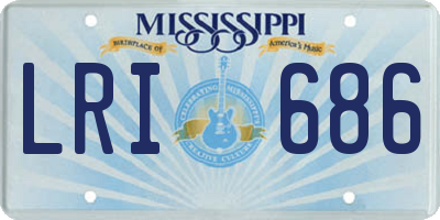 MS license plate LRI686