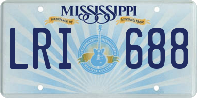 MS license plate LRI688