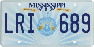 MS license plate LRI689
