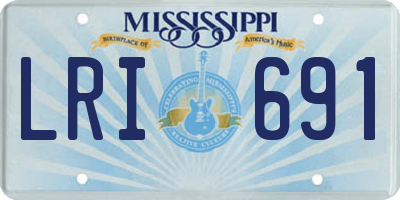 MS license plate LRI691