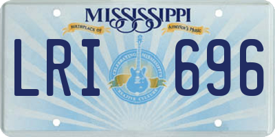 MS license plate LRI696