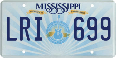 MS license plate LRI699