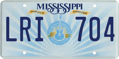 MS license plate LRI704