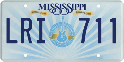 MS license plate LRI711