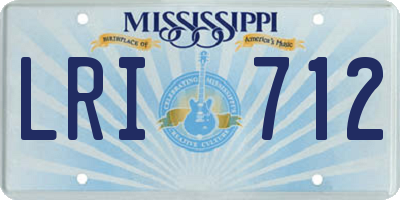 MS license plate LRI712