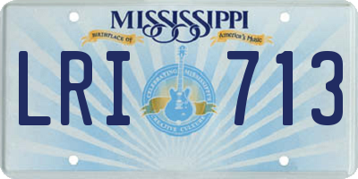 MS license plate LRI713
