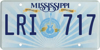 MS license plate LRI717