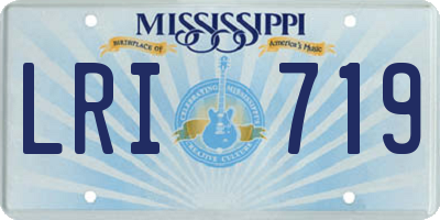 MS license plate LRI719