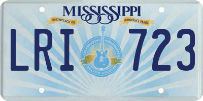 MS license plate LRI723