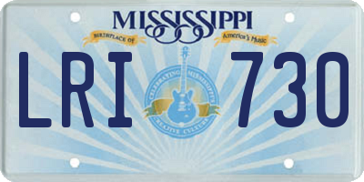 MS license plate LRI730