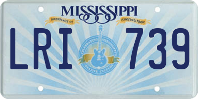 MS license plate LRI739
