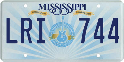 MS license plate LRI744