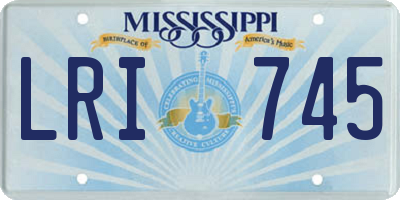 MS license plate LRI745