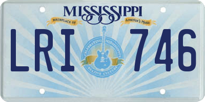MS license plate LRI746