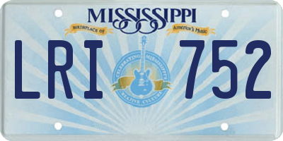 MS license plate LRI752