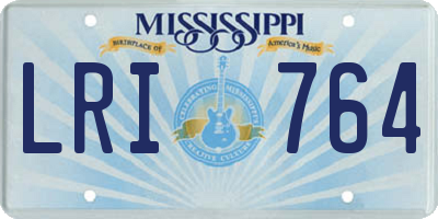 MS license plate LRI764