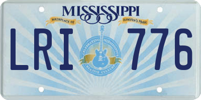 MS license plate LRI776