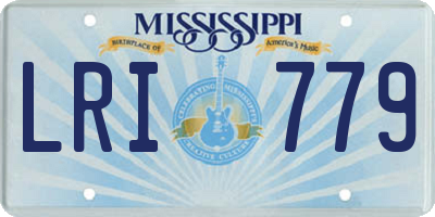 MS license plate LRI779