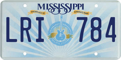 MS license plate LRI784
