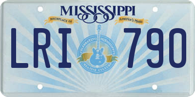 MS license plate LRI790