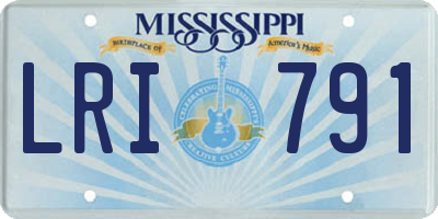 MS license plate LRI791