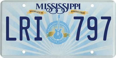 MS license plate LRI797