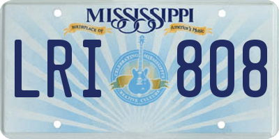 MS license plate LRI808