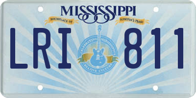 MS license plate LRI811