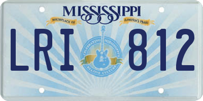 MS license plate LRI812