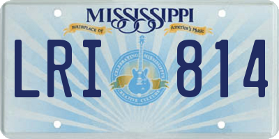 MS license plate LRI814