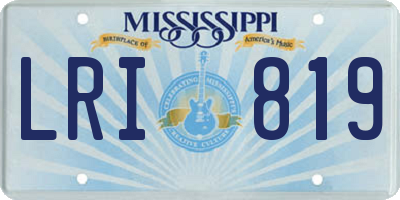 MS license plate LRI819