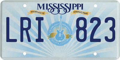MS license plate LRI823