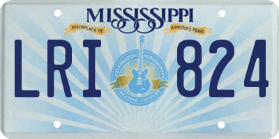 MS license plate LRI824