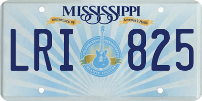 MS license plate LRI825