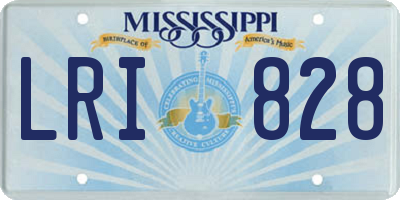 MS license plate LRI828