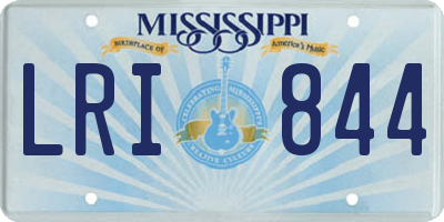 MS license plate LRI844