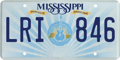 MS license plate LRI846