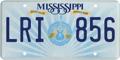 MS license plate LRI856
