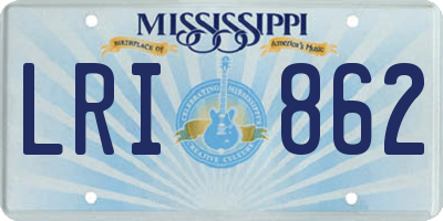 MS license plate LRI862