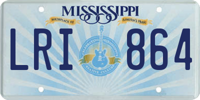 MS license plate LRI864