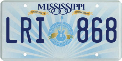 MS license plate LRI868