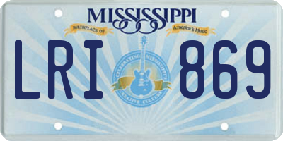 MS license plate LRI869