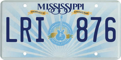 MS license plate LRI876
