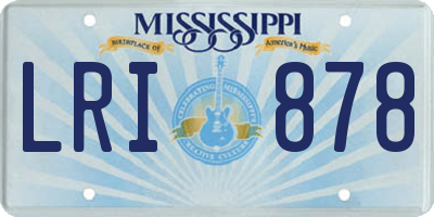 MS license plate LRI878