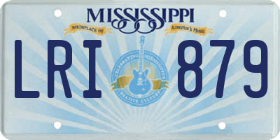 MS license plate LRI879
