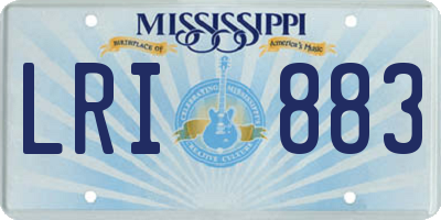 MS license plate LRI883