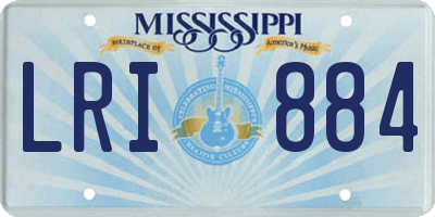 MS license plate LRI884