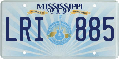 MS license plate LRI885